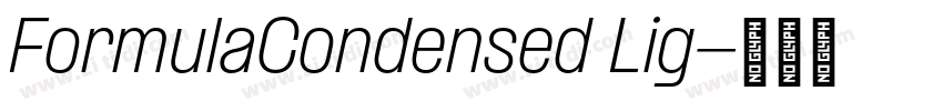 FormulaCondensed Lig字体转换